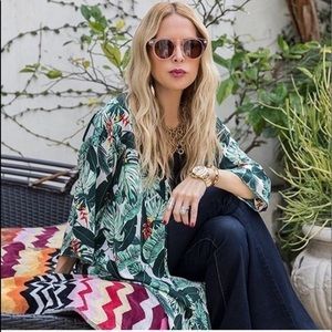 Rachel zoe green tropical duster #26